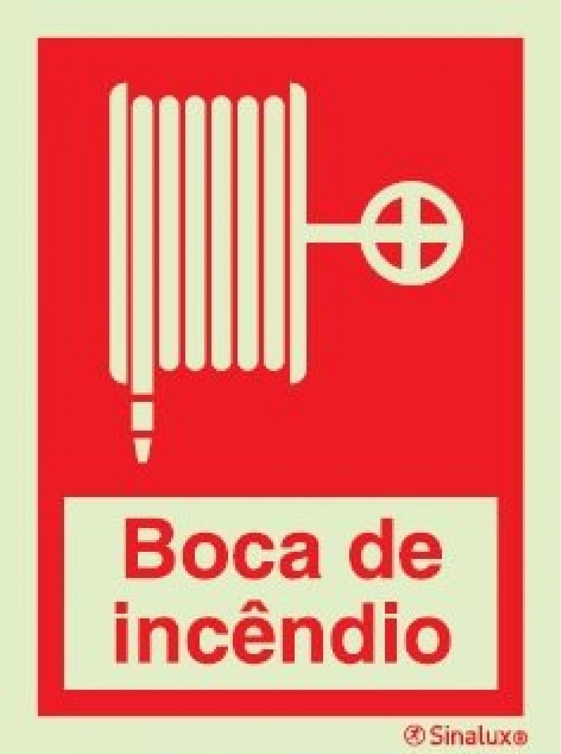 Sinal 15x20 Boca de incêndio nº P0415 Sinalux