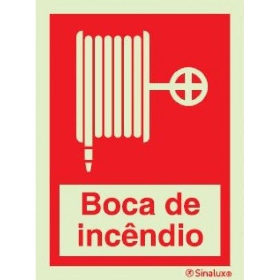 Sinal 15x20 Boca de incndio n P0415 Sinalux