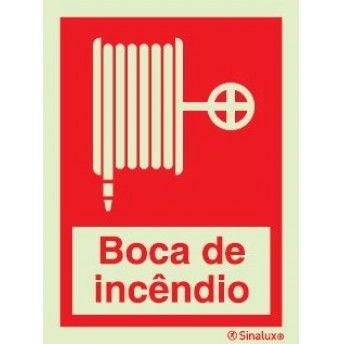 Sinal 15x20 Boca de incndio n P0415 Sinalux