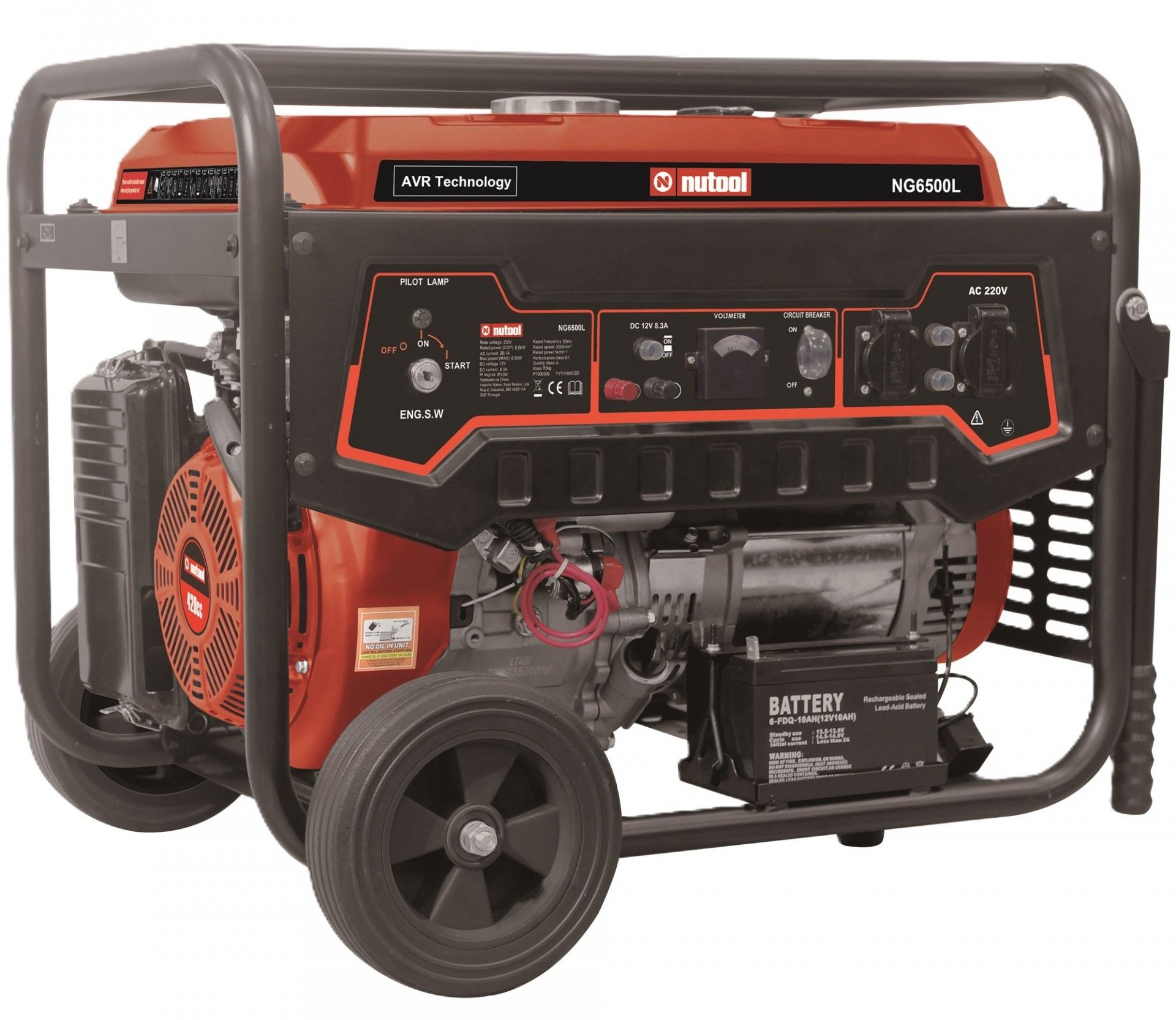 Gerador 6.5Kw AVR refª NG6500L NUTOOL