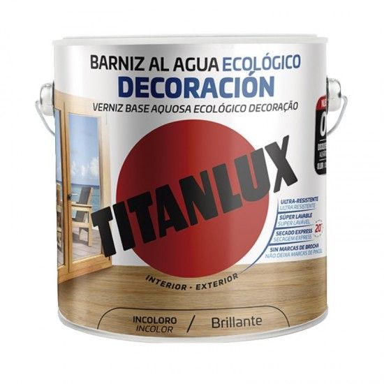 Verniz aquoso incolor brilhante 2.5L TITANLUX Verniz aquoso incolor brilhante 2.5L TITANLUX