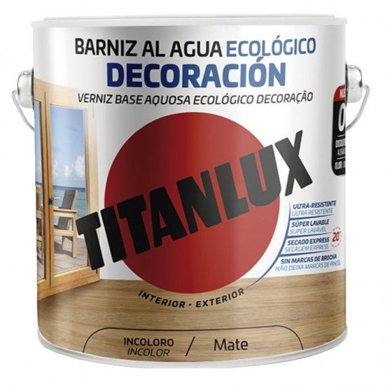 Verniz aquoso incolor mate 2.5L TITANLUX