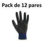 Luvas revestidas Poliester/Nitril n10 (Pack 12 pares)