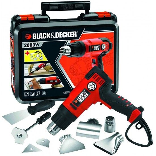 Pistola de Ar Quente 2000W com 8 acessrios ref KX2200K BLACK DECKER