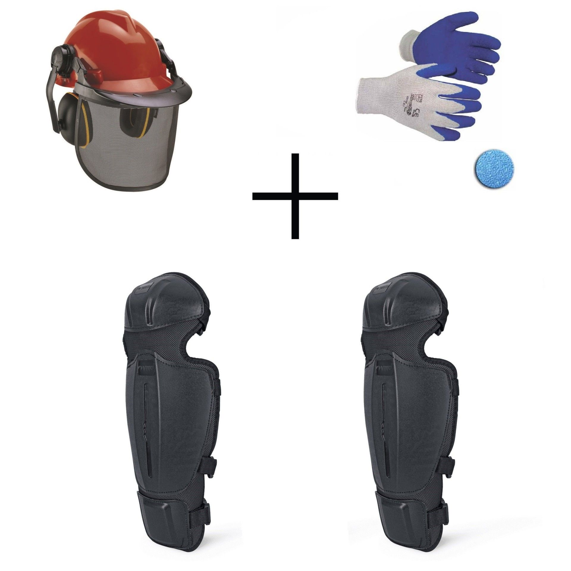 KIT PROTEÇÃO CAPACETE 4500480 +CANELEIRAS VICT +LUVAS Nº10