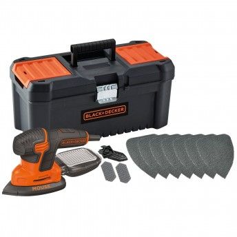 Lixadora Mouse 120W com 10 acessrios e caixa de ferramentas 16" ref KA2000KA10 BLACK DECKER