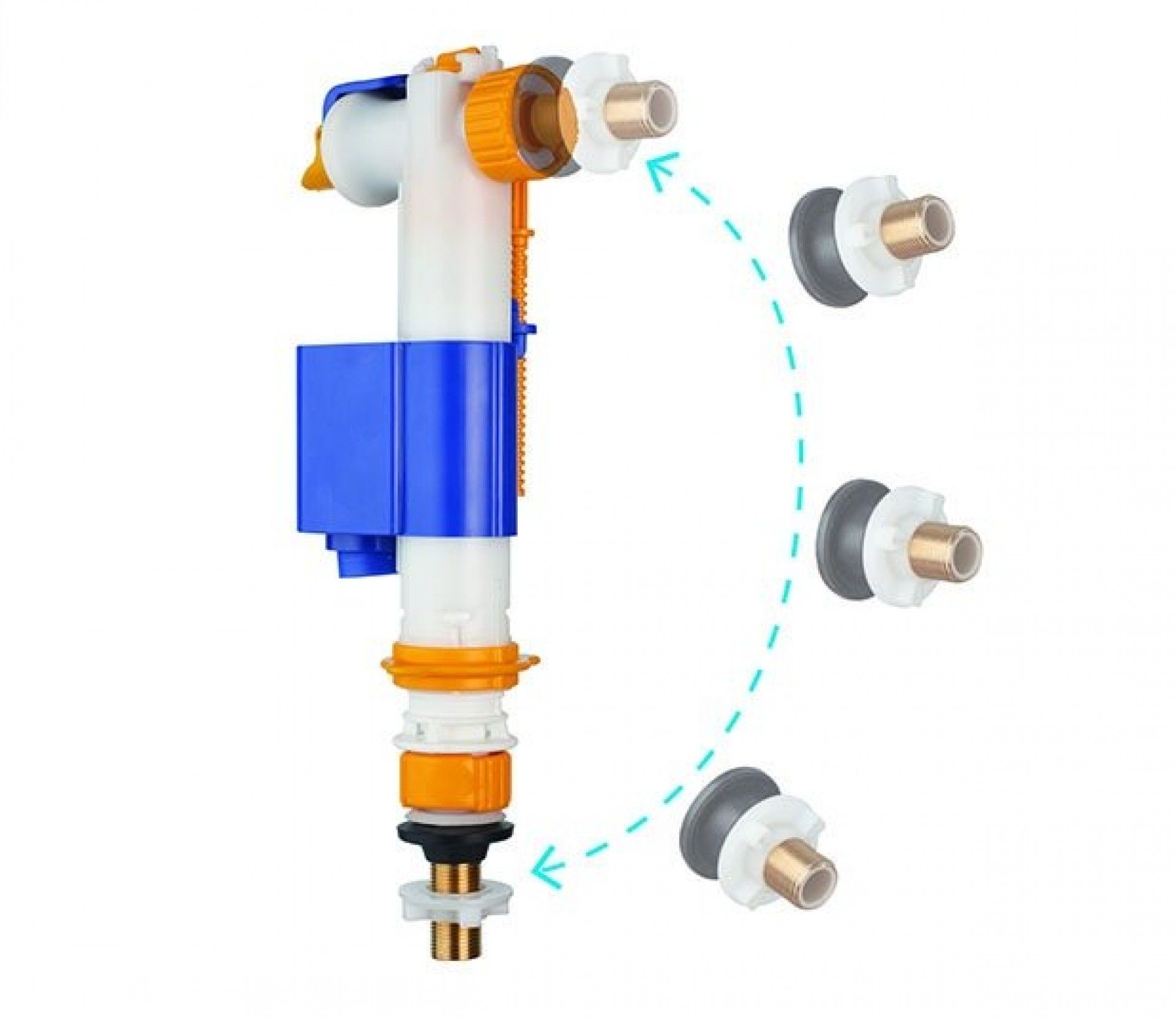 Torneira Boia 2 em 1 (lateral/inferior) refª IVC100 OLI