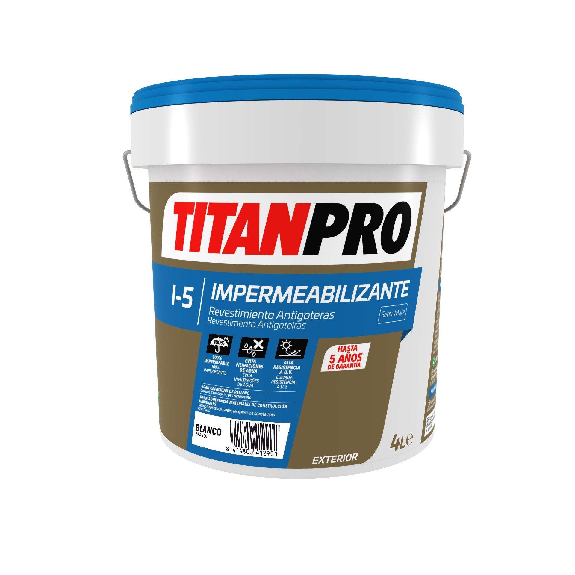 IMPERMEABILIZANTE I-5 BORRACHA LIQUIDA 4L TITAN
