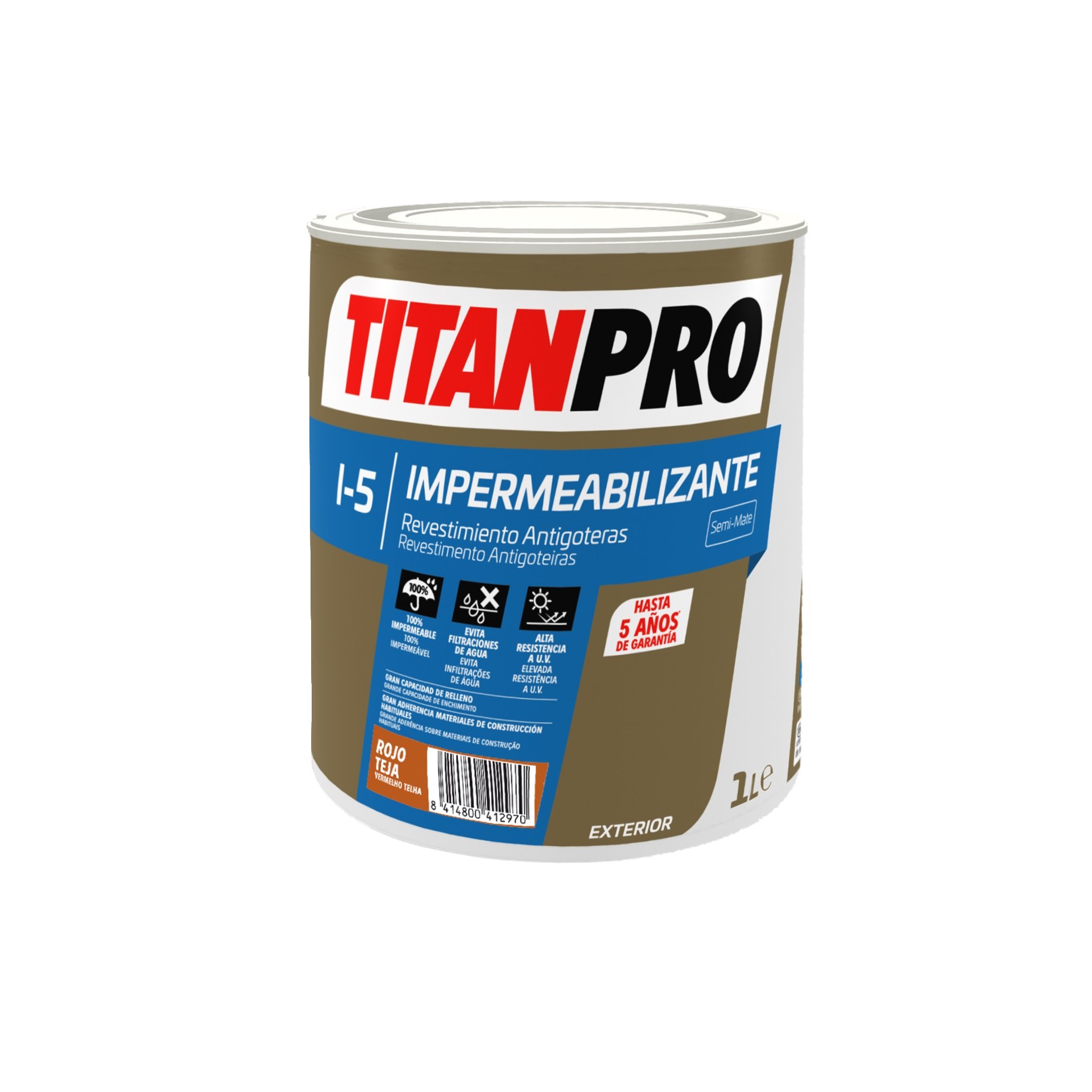 IMPERMEABILIZANTE I-5 BORRACHA LIQUIDA 1L TITAN