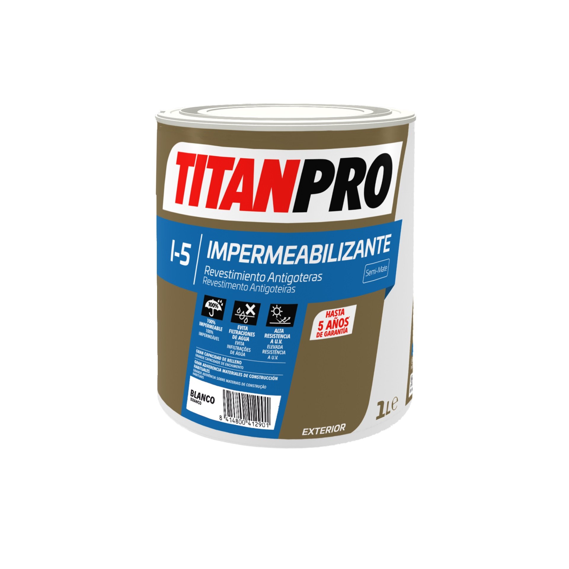 IMPERMEABILIZANTE I-5 BORRACHA LIQUIDA 1L TITAN