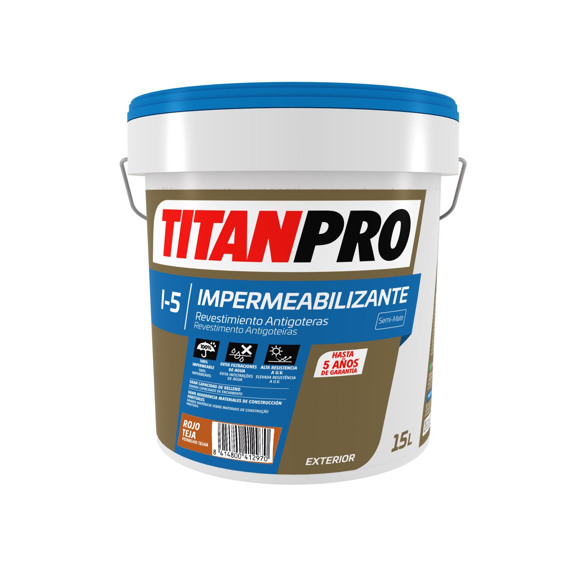 IMPERMEABILIZANTE I-5 BORRACHA LIQUIDA 15L TITAN