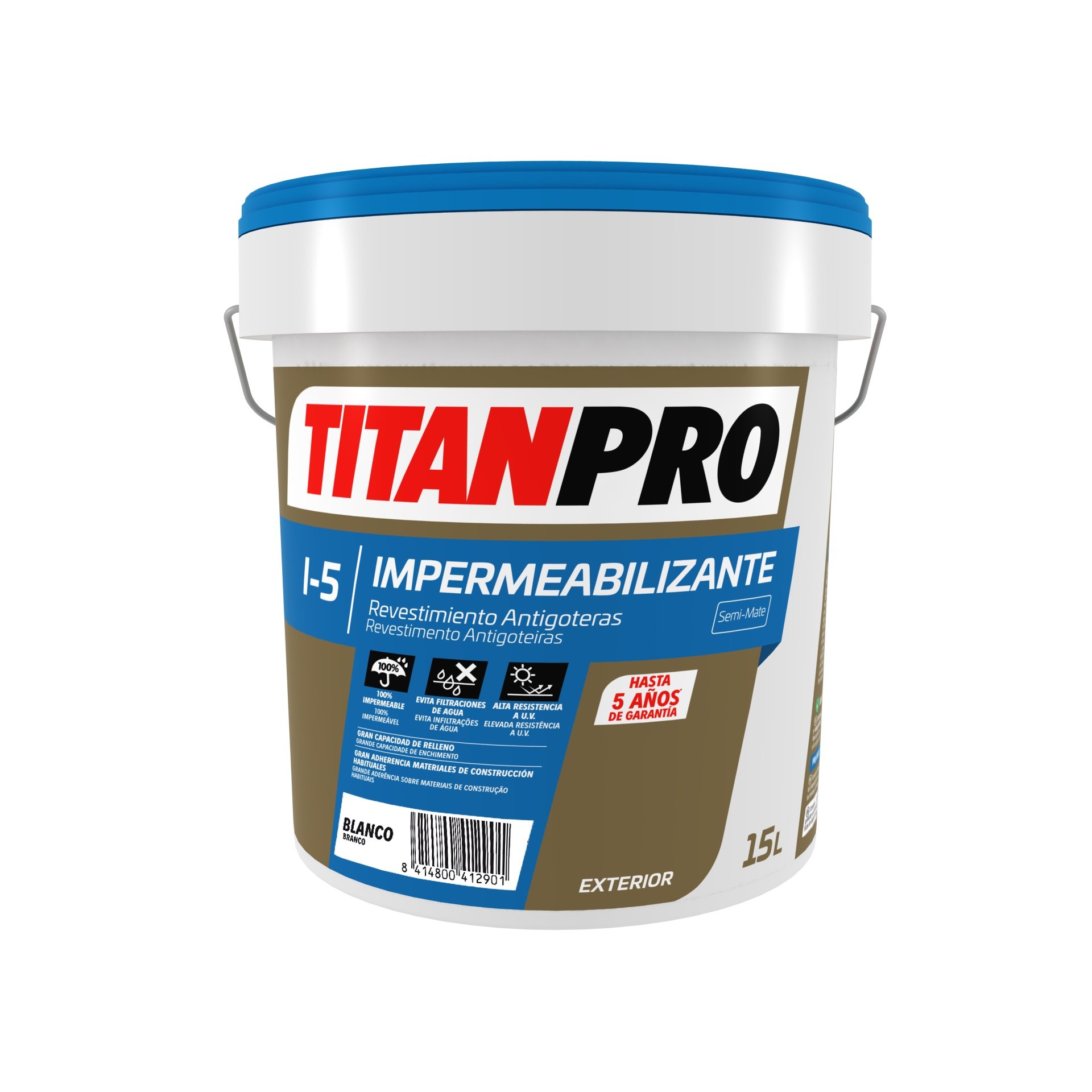 IMPERMEABILIZANTE I-5 BORRACHA LIQUIDA 15L TITAN