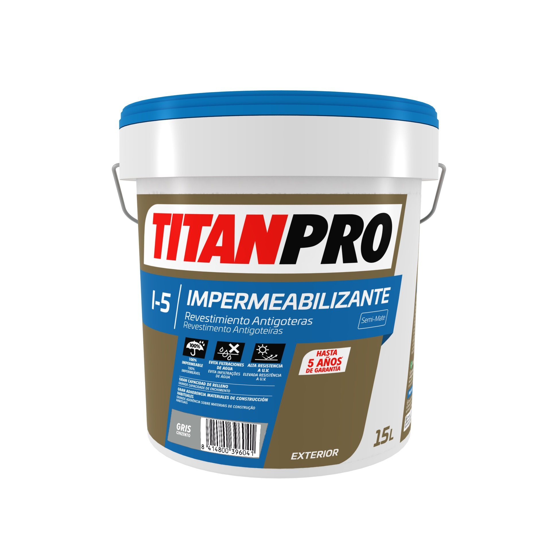 IMPERMEABILIZANTE I-5 BORRACHA LIQUIDA 15L TITAN