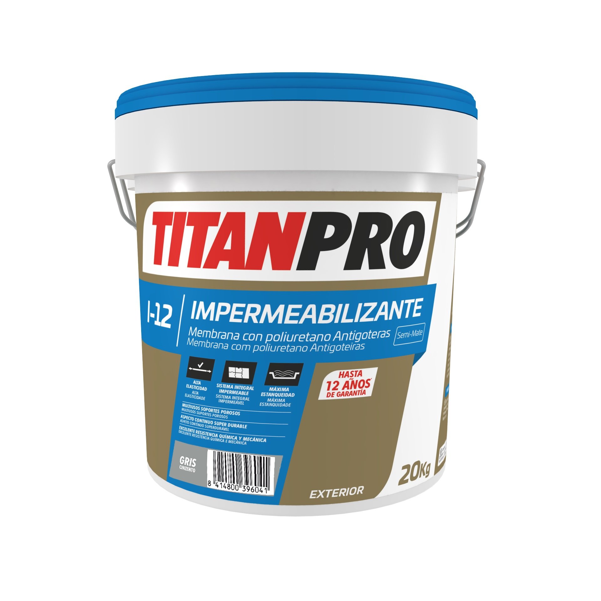 IMPERMEABILIZANTE I-12 BORRACHA LIQUIDA 20kg TITAN