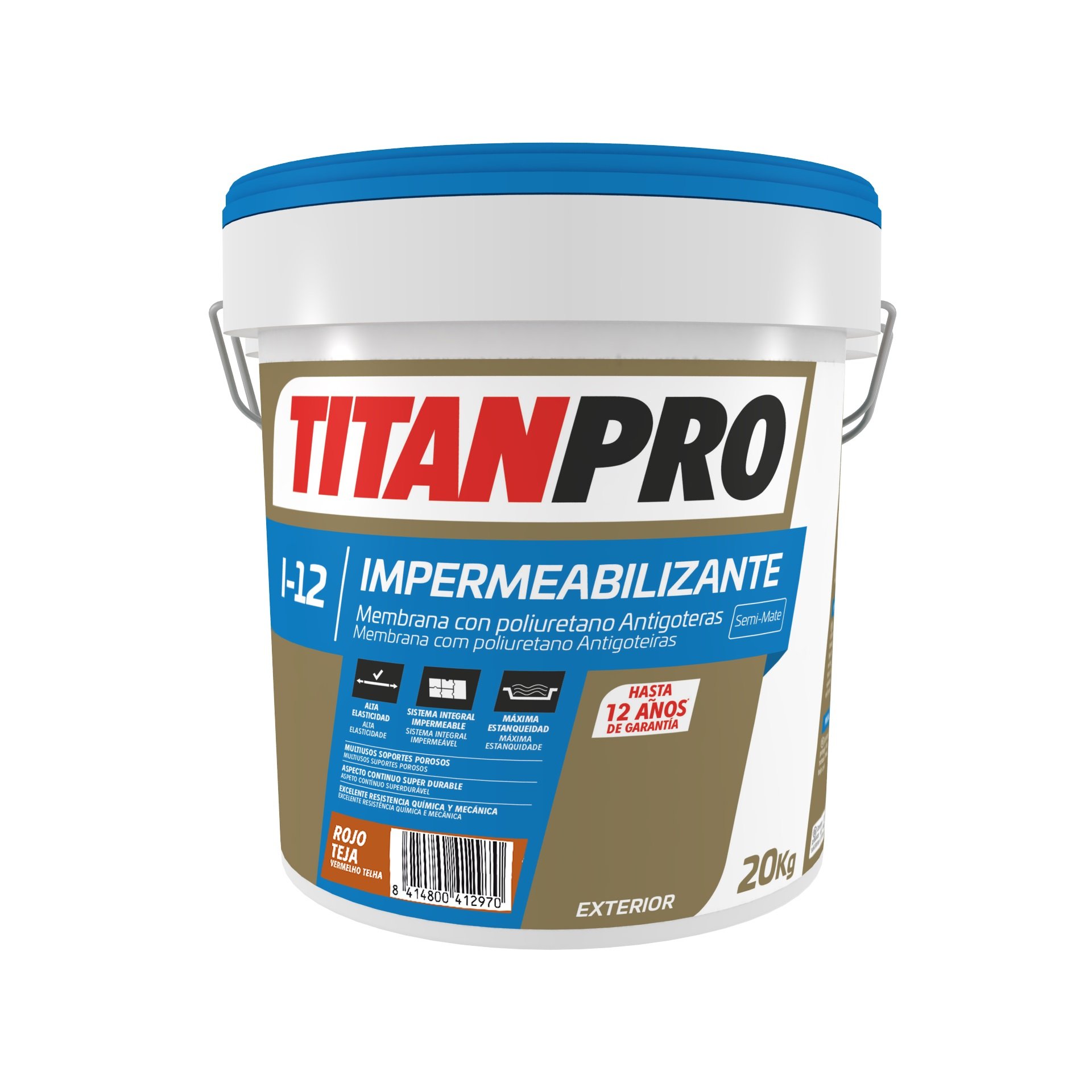 IMPERMEABILIZANTE I-12 BORRACHA LIQUIDA 20kg TITAN