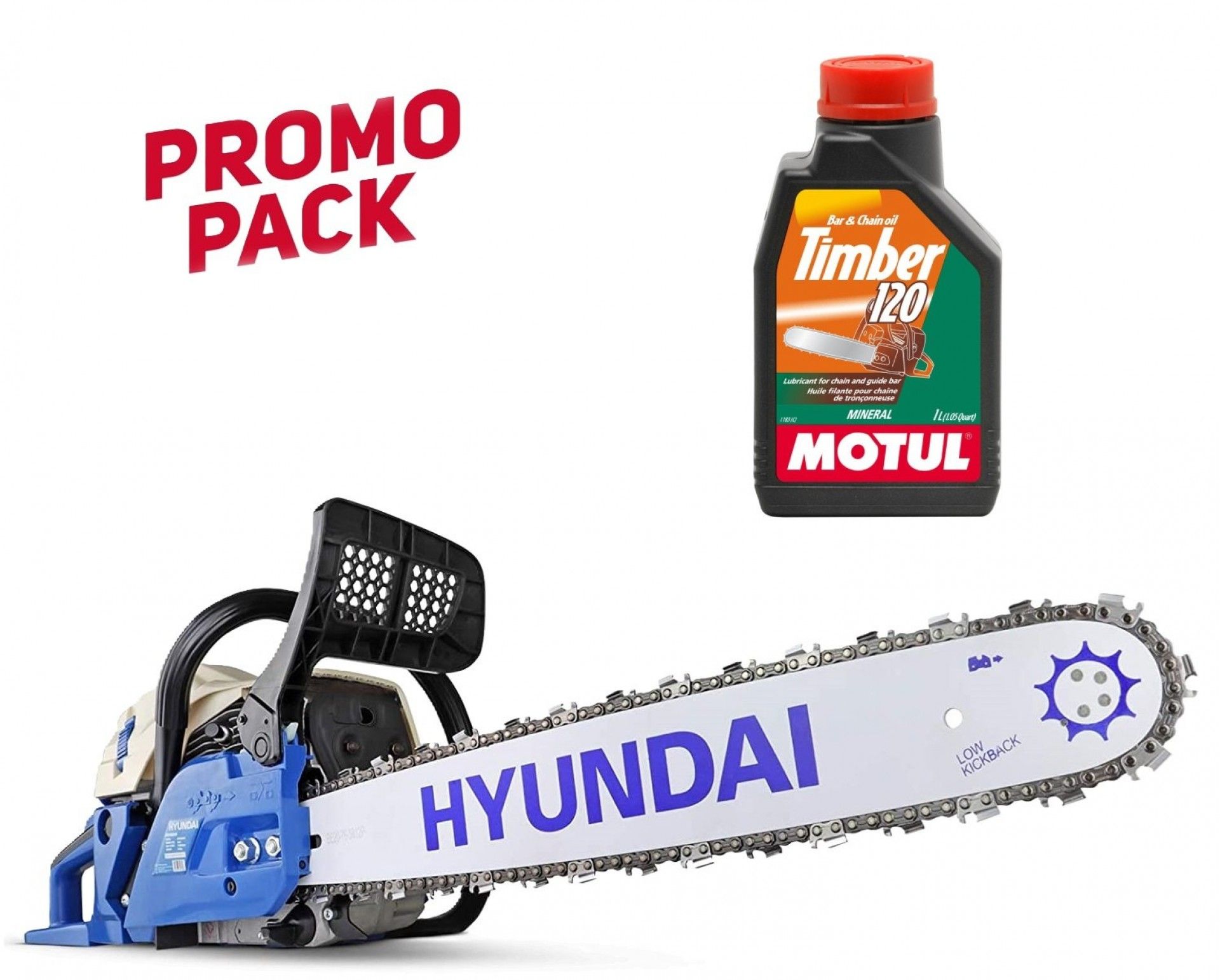 Motosserra 61.5cc 508mm (oferta de óleo corrente) refª HYC6220 HYUNDAI