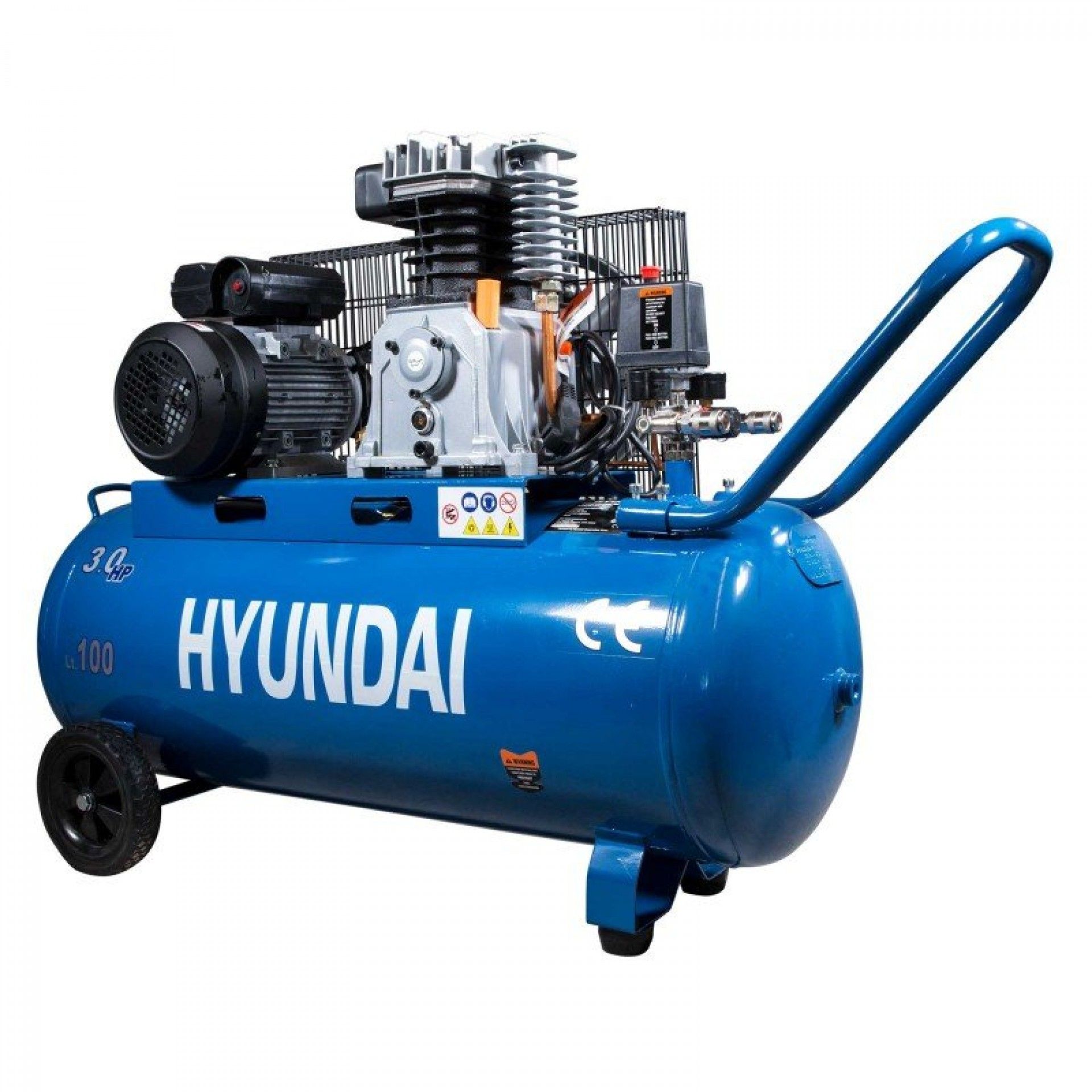 Compressor correias 3Hp 100L refª HYACB100-31 HYUNDAI