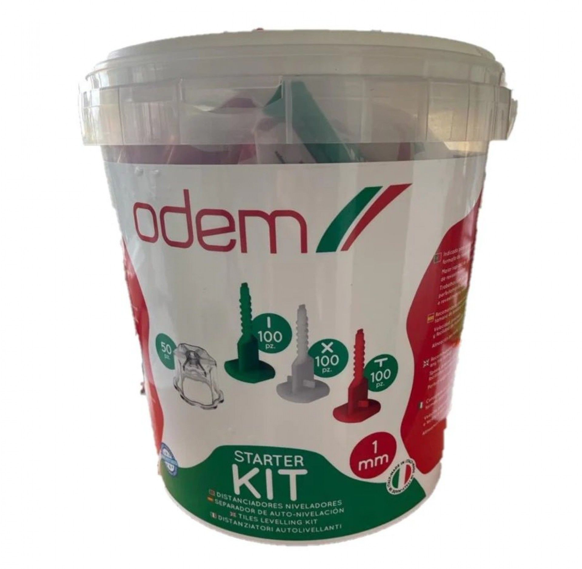 Kit acessórios de nivelamento com copo Policarbonato refª GTKITT Odem