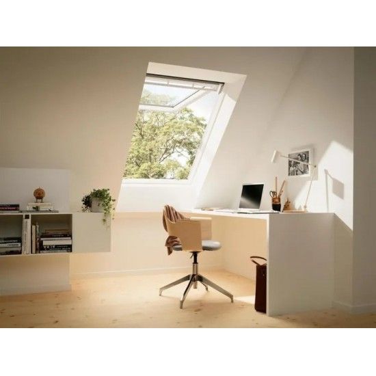 Janela de telhado manual basculante/projetante 114x140mm branca refª GPU0070SK08 Velux Janela de telhado manual basculante/projetante 114x140mm branca refª GPU0070SK08 Velux