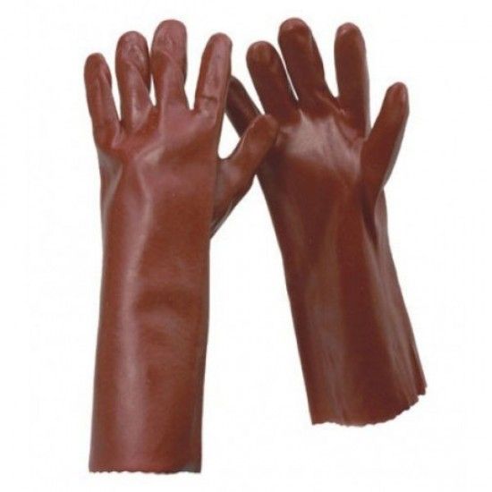 Luvas PVC vermelhas 40cm