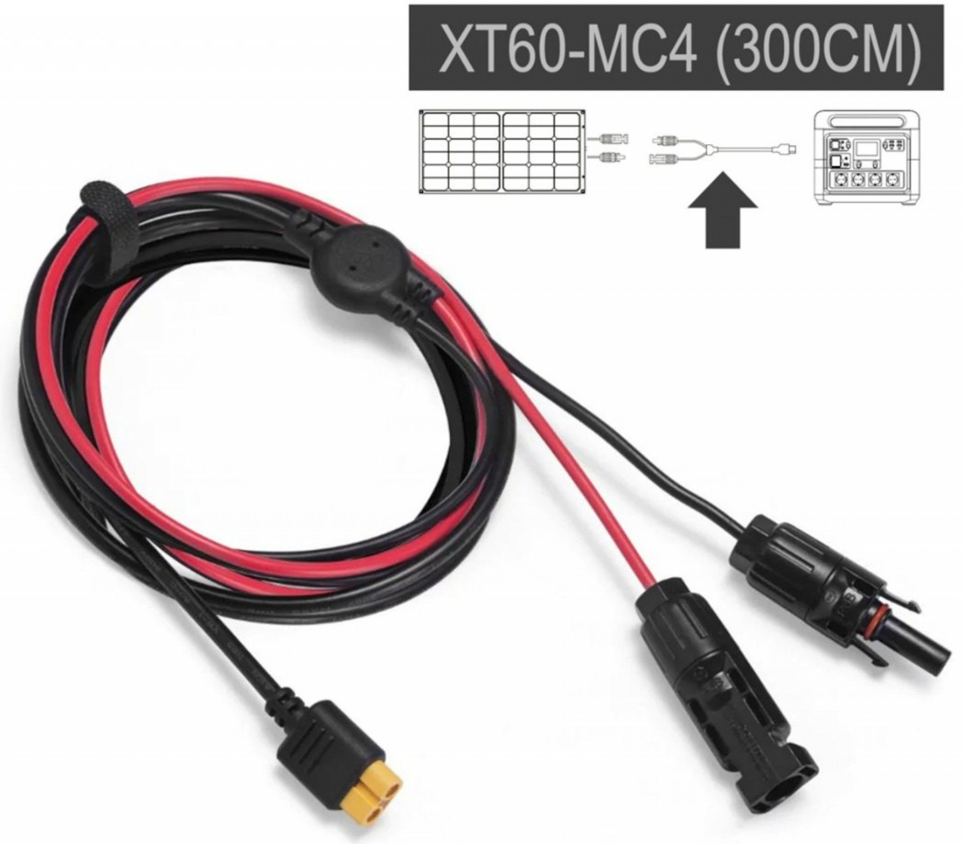 Cabo Painel solar-Bateria XT60-MC4 300cm refª 31625 GENERGY