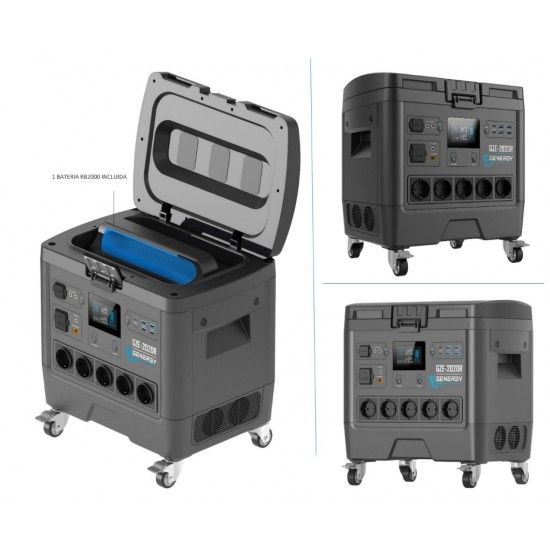 Estao energia Solar/12v/220  1953WH/2000W GZE-2020R (Bateria cambiavl) ref 31520 GENERGY