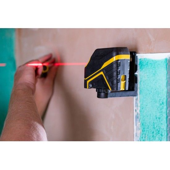 Nvel laser em cruz - VERMELHO.Pilhas alcalinas ref FMHT77585-1 STANLEY