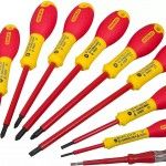 Kit chaves de fenda para eletricista isolado Flat/PZ/Phillips 10P FMHT62573-0 STANLEY