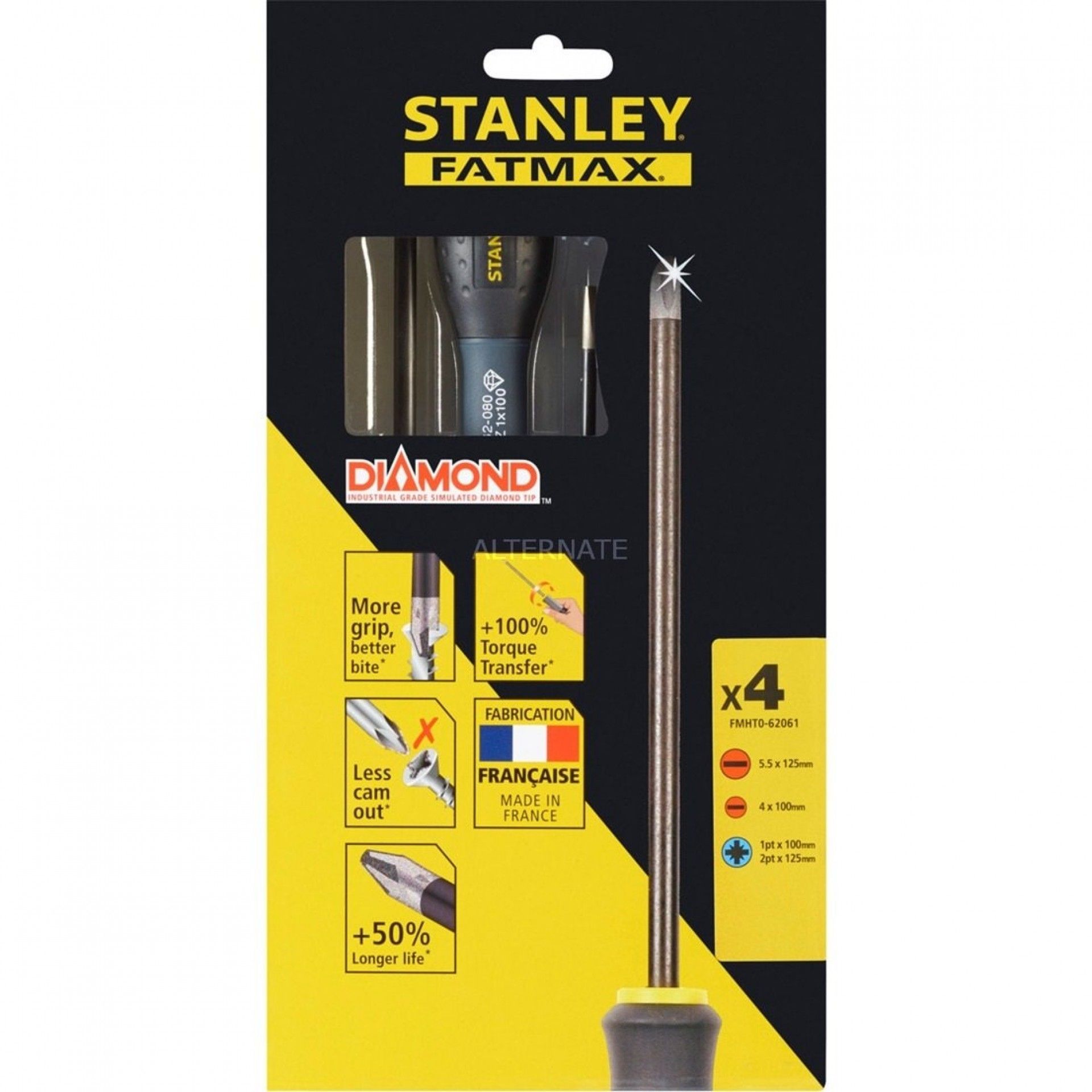 CONJUNTO CHAVE FMHT0-62061 4PÇ DIAMOND TIP STANLEY