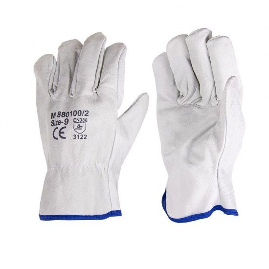 Luva Pele Genuina Branca 9"  ref� FLPGB9 FLUX