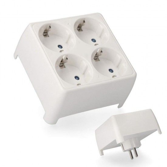 Ficha 4 tomadas schuko t/tl 16a 2400w 4,8mm (retractilado) ref� R40055 EDM