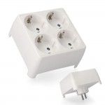 Ficha 4 tomadas schuko t/tl 16a 2400w 4,8mm (retractilado) ref� R40055 EDM