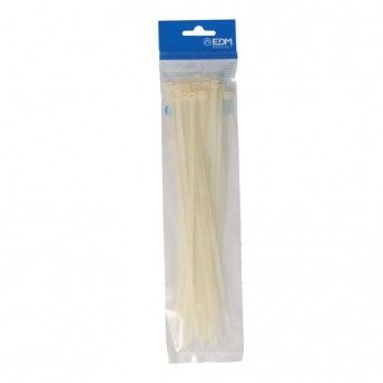 Abraadeiras natural 250x4,8mm nylon de alta qualidade (blister 25 unid.) ref E48325 EDM