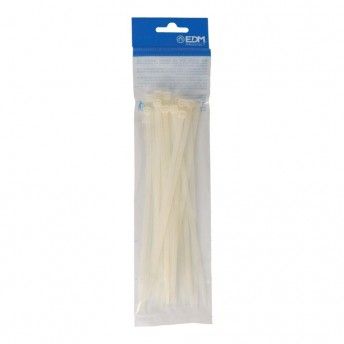 Abraadeiras natural 200x4,8mm nylon de alta qualidade (blister 25 unid.) ref E48304 EDM