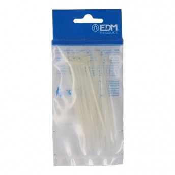 Abraadeiras natural 100x2,5mm nylon de alta qualidade (blister 25 unid.) ref E48301 EDM