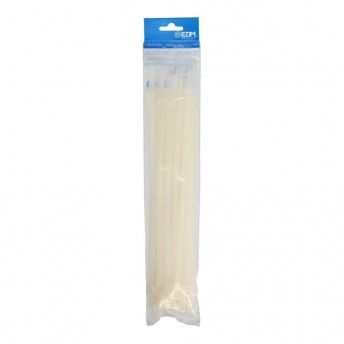 Abraadeiras natural 300x8mm nylon de alta qualidade (blister 25 unid.) ref E48309 EDM