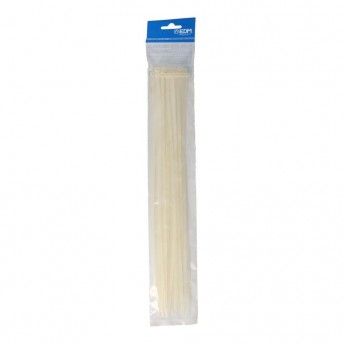 Abraadeiras natural 380x4,8mm nylon de alta qualidade (blister 25 unid.) ref E48300 EDM