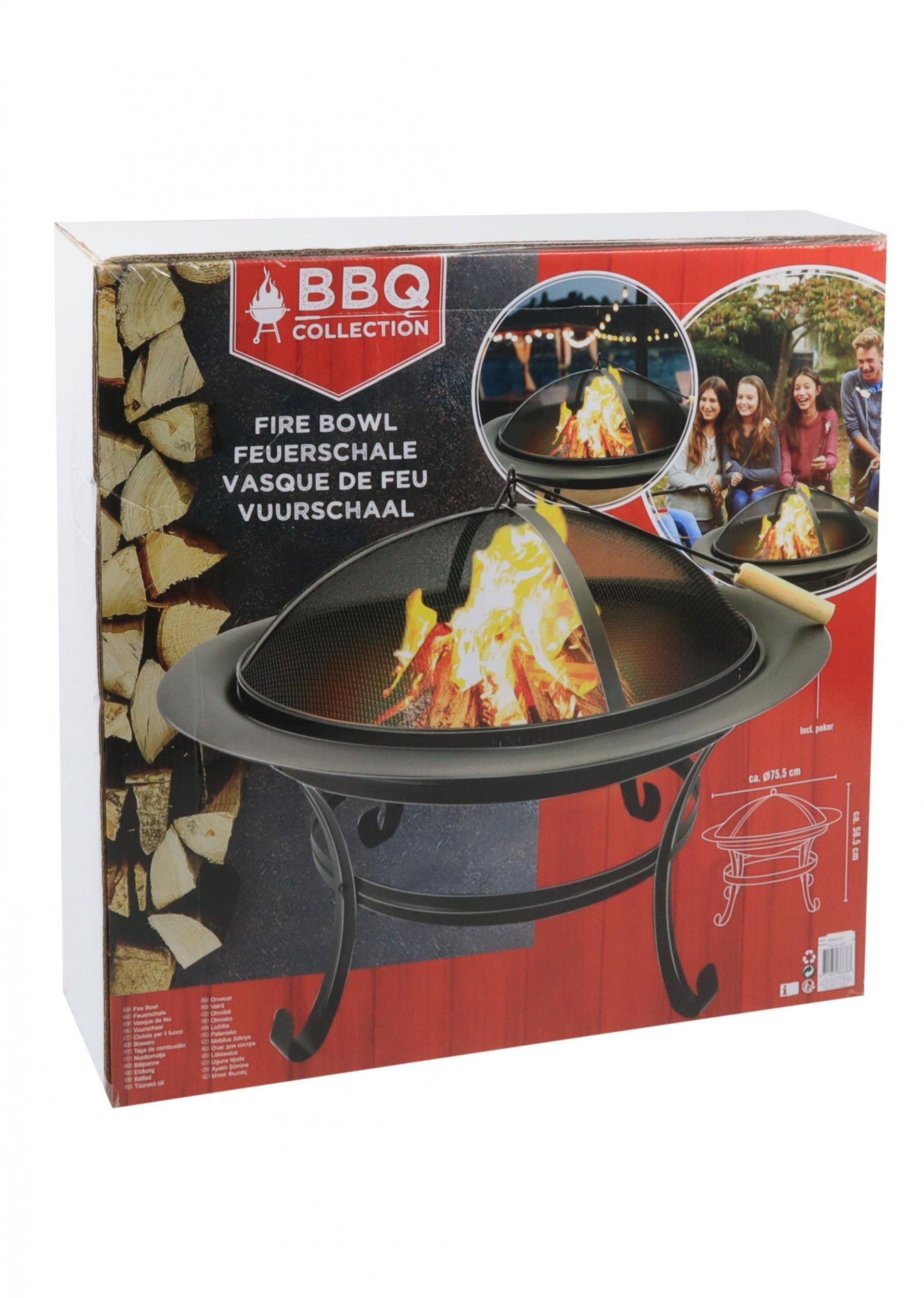 Lareira Exterior, Aço, 58.5xØ75.5cm refª ED-6638 MADER