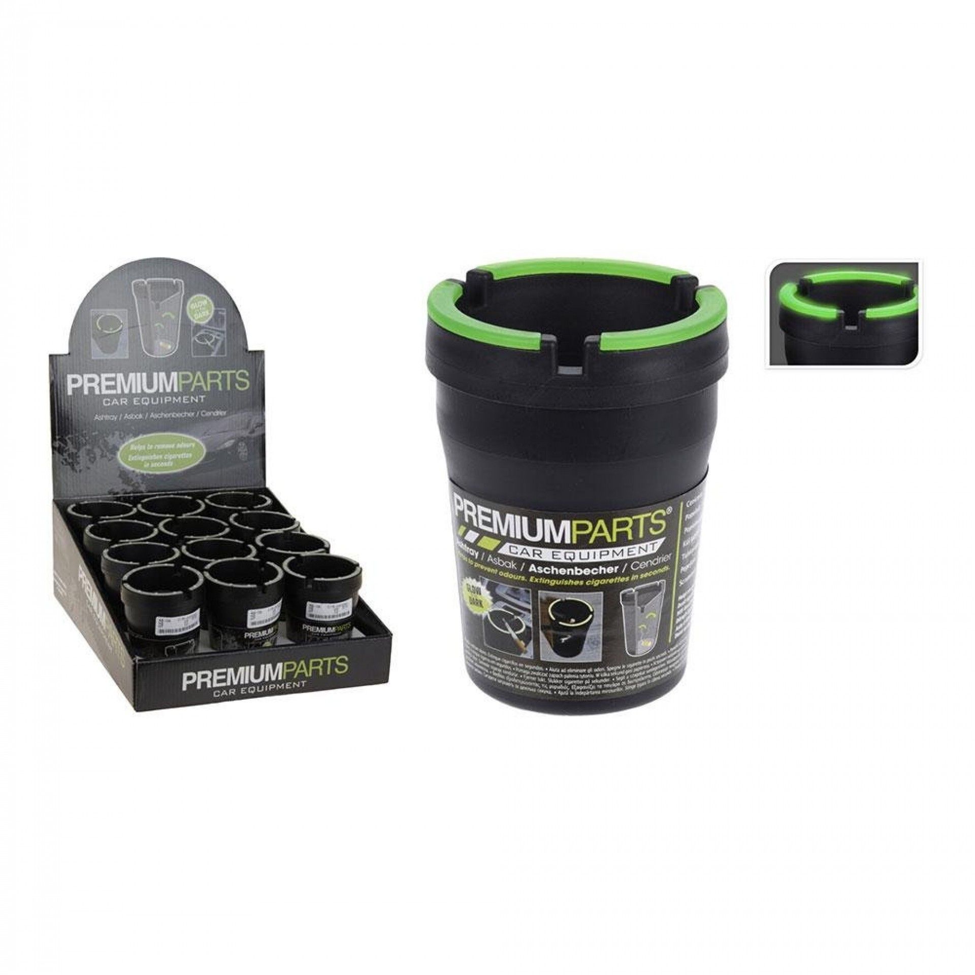 Cinzeiro para carro fluorescente ø80x110mm refª 99987 PREMIUM PARTS