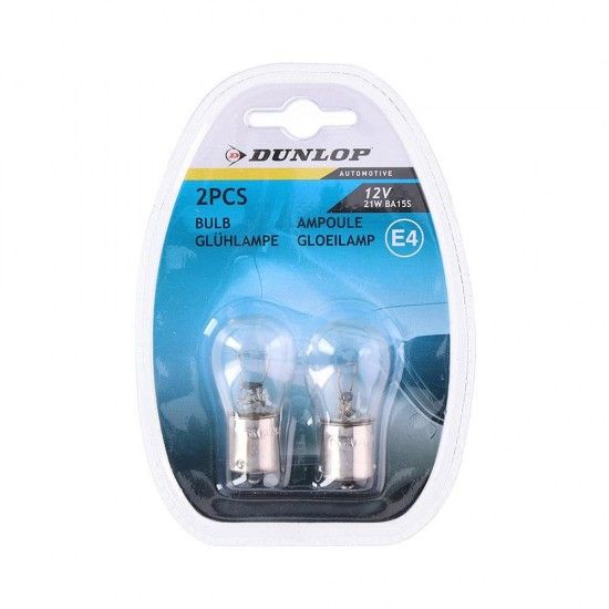 Pack 2 lâmpadas 12v 21w reposição automóvel refª 99960 DUNLOP Pack 2 lâmpadas 12v 21w reposição automóvel refª 99960 DUNLOP