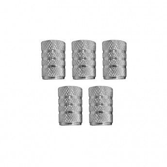 Set de 5 tampes de vlvulas rodas de carro prata ref 99983 DUNLOP