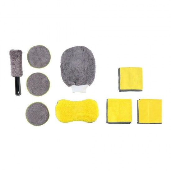 Kit de limpeza para carros/motas 9 peças refª 99715 DUNLOP Kit de limpeza para carros/motas 9 peças refª 99715 DUNLOP