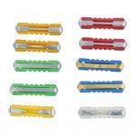 Set de 10 fusíveis variados para carro refª 99549 DUNLOP Set de 10 fusíveis variados para carro refª 99549 DUNLOP