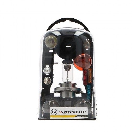 Set de 11 lâmpadas h4 e fusíveis para carro refª 99548 DUNLOP Set de 11 lâmpadas h4 e fusíveis para carro refª 99548 DUNLOP
