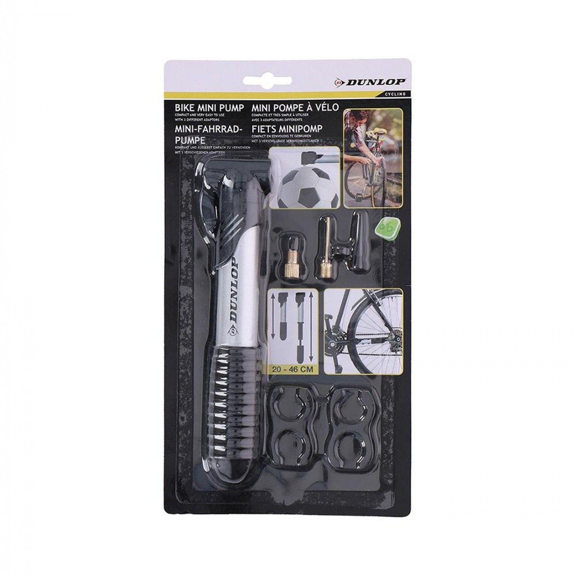 Mini bomba de ar para bicicleta cores / modelos diversos refª 99539 DUNLOP