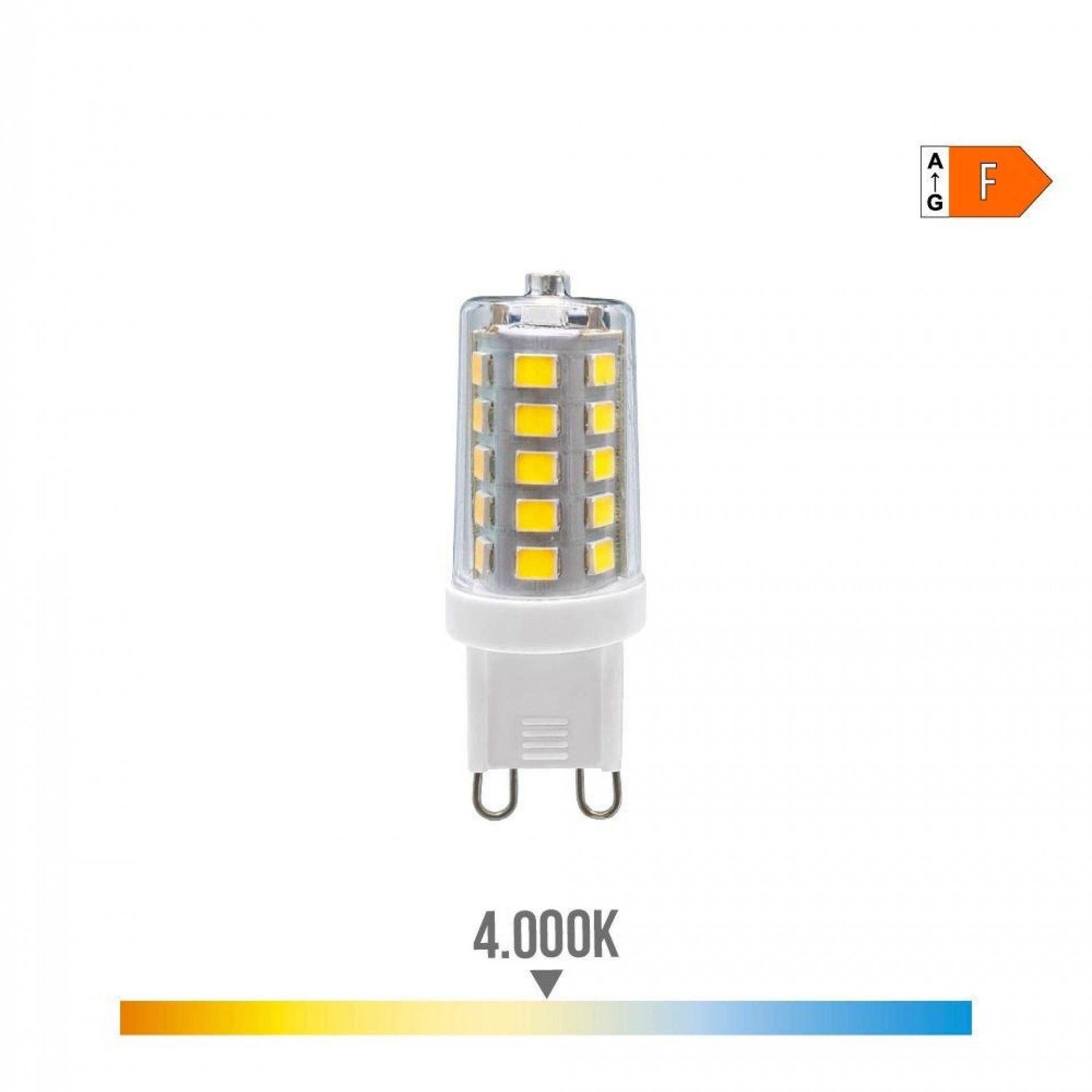 Lâmpada g9 led 3w 260lm 4000k luz dia regulável ø1,7x4,9cm refª 98953 EDM