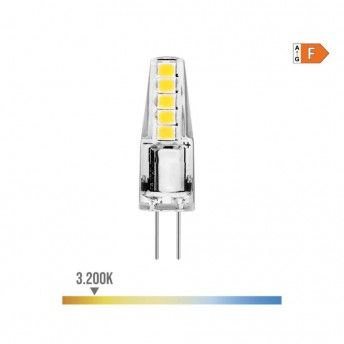 Lmpada de silicone bi-pin led g4 12v 2w 180lm 3200k luz quente 10x37mm ref 98913 EDM