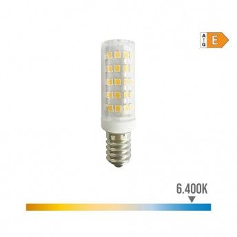 Lmpada tubular led e14 6,5w 800lm 6.400k luz fria. ref 98843 EDM