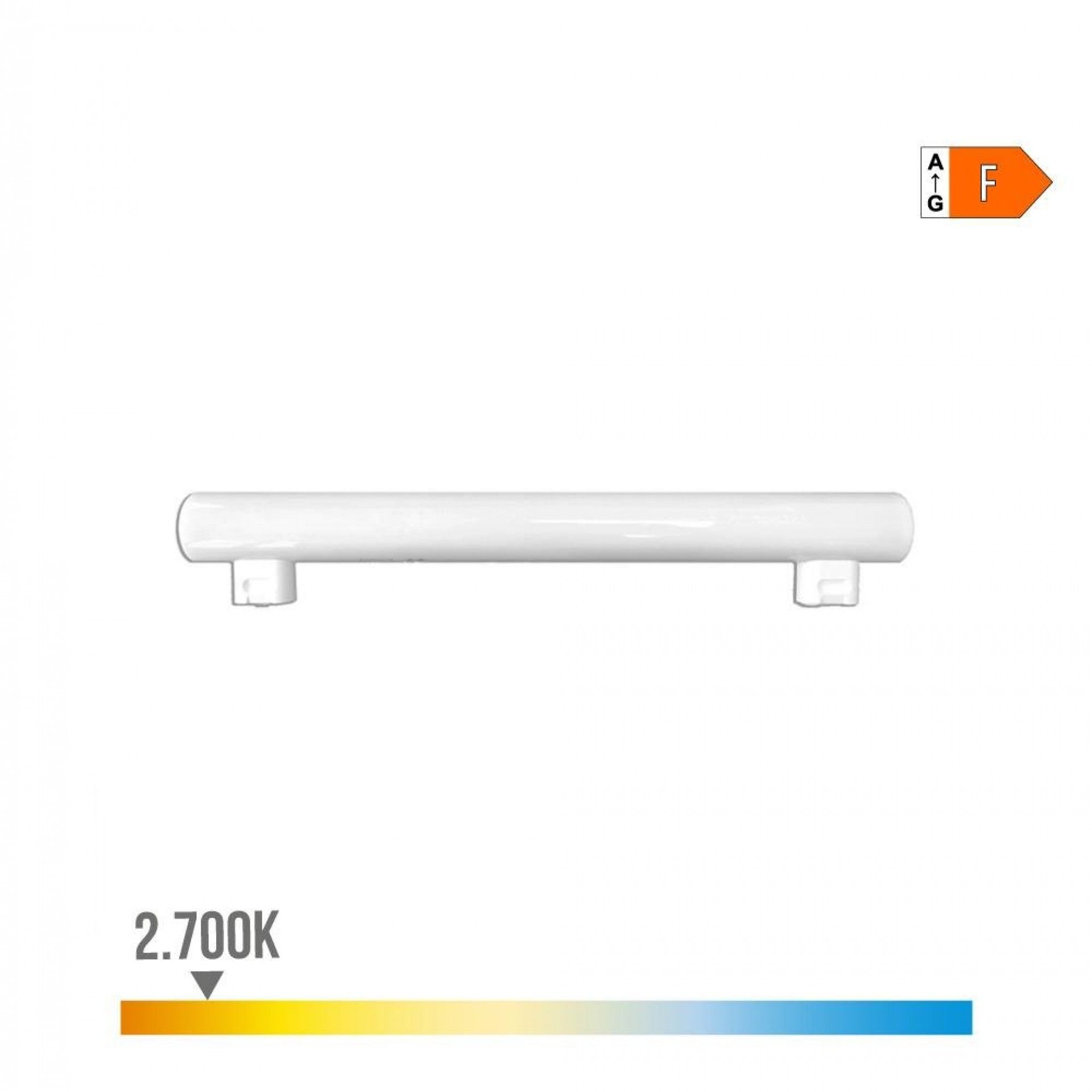 Lâmpada led linestra 2 casquilhos s14s 7w 600lm 2700k luz quente 300x30x47mm refª 98807 EDM