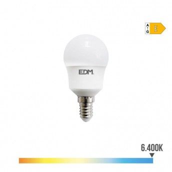 Lmpada esfrica led e14 8,5w 1000lm 6400k luz fria 4,5x8,8cm ref 98727 EDM